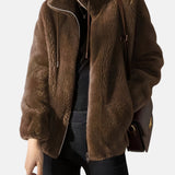 Alya – Chaqueta de pelo suave con cremallera