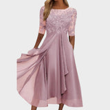 Gabhi – Vestido Midi Con Detalles De Encaje