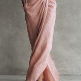 Vestido Maxi de Lino con Escote en V