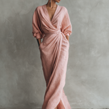 Vestido Maxi de Lino con Escote en V