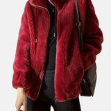 Alya – Chaqueta de pelo suave con cremallera