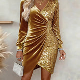 Emilia | Vestido Midi Navideño con Escote en V