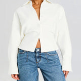 Grace Camisa de Botones Draped