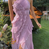 Vestido de Noche con Pliegues