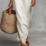 Vestido Maxi de Lino Minimalista
