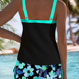 Julia - Conjunto de Tankini Elegante de Dos Piezas