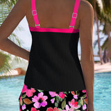 Julia - Conjunto de Tankini Elegante de Dos Piezas