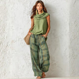 Zuriñe | Conjunto de Top y Pantalón de Cuadros