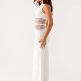 Luna | Vestido largo elegante con aberturas y cordones