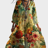 Sophie - Vestido Boho Vintage Floral Cuello en V