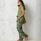 Zuriñe | Conjunto de Top y Pantalón de Cuadros