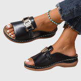 Kathryn - Sandalias cómodas con cierre de hebilla
