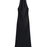 Vestido de Satén con Espalda Descubierta