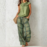 Zuriñe | Conjunto de Top y Pantalón de Cuadros