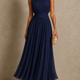 Itziar | Vestido Maxi Sin Mangas Fruncido