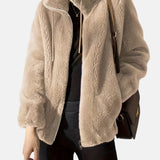 Alya – Chaqueta de pelo suave con cremallera