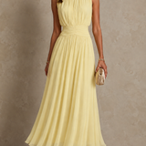 Itziar | Vestido Maxi Sin Mangas Fruncido
