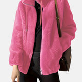 Alya – Chaqueta de pelo suave con cremallera