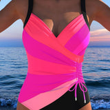 Bañador envolvente lujoso con estampado colorido