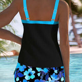 Julia - Conjunto de Tankini Elegante de Dos Piezas