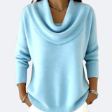 GIULIA - Suéter con Cuello Ruffle Acogedor