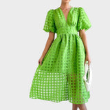 Julia – Vestido de Encaje con Mangas Acampanadas