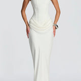 Leonor - Vestido maxi de escote cuadrado