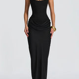 Leonor - Vestido maxi de escote cuadrado