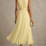 Itziar | Vestido Maxi Sin Mangas Fruncido