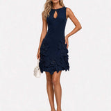Elisenda | Vestido Mini Sin Mangas con Recorte