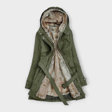 Mikash - Abrigo cálido con forro de piel