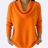 GIULIA - Suéter con Cuello Ruffle Acogedor