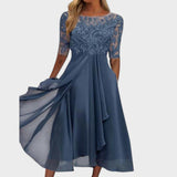 Gabhi – Vestido Midi Con Detalles De Encaje