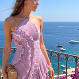 Vestido de Noche con Pliegues