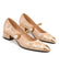 Angustias: mary jane jacquard con perla, color beige, vista del par