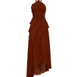 Vestido de Noche con Pliegues