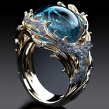 Anillo Vintage Océano Cristal