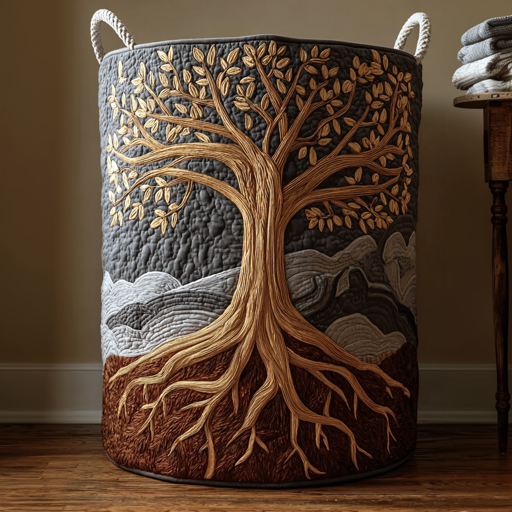 Árbol de la Vida - Cesta de Almacenaje Acolchada
