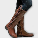 Paula - Botines De Cuero Con Cordones Elegantes Urbanos