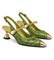 Cayetana: zapatos destalonados con perla, color verde, vista del par