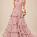 Carmela | Vestido Maxi con Mangas Mariposa