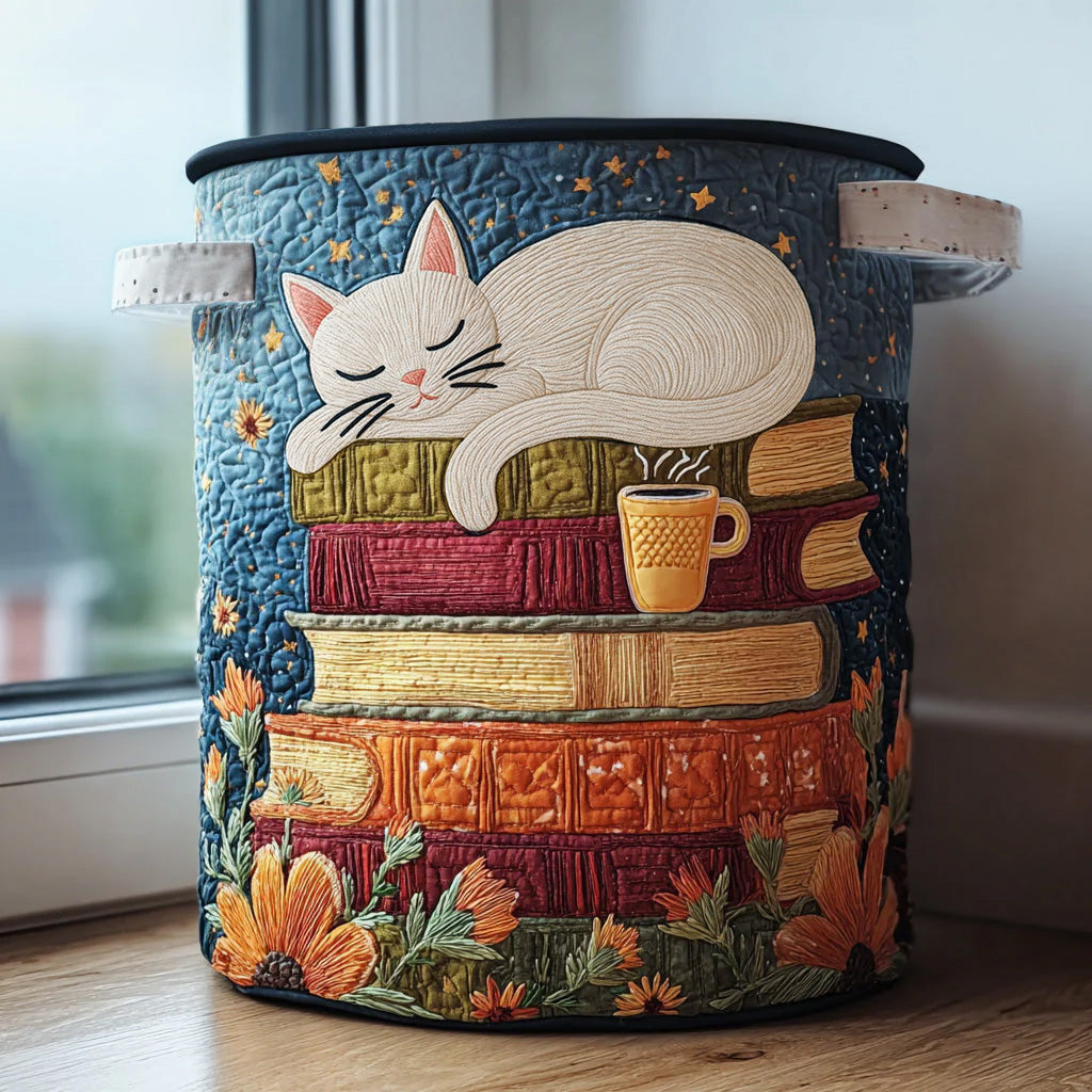 Gato Curioso - Cesta de Almacenaje Acolchada