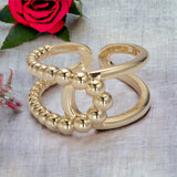 Anillo "Vittoria Trenzado Doble Banda" en color dorado o plateado