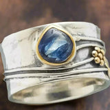Anillo de Meditación Bohemio con Piedra Preciosa