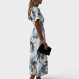 Ainara | Vestido Midi Floral Acuarela