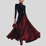 Lira - Vestido largo bicolor