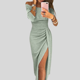 Marina | Elegante vestido maxi con cuello halter y corte fluido