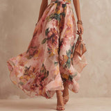 Antía | Vestido Maxi Floral de Un Hombro