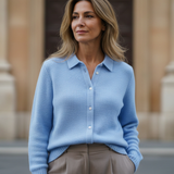 Elena - Cárdigan Clásico en Tejido Suave