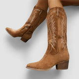Valentina - Botas Vaqueras Con Tacón Bloque Estable Y Cómodo